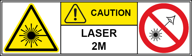 Class 2M Laser Labels