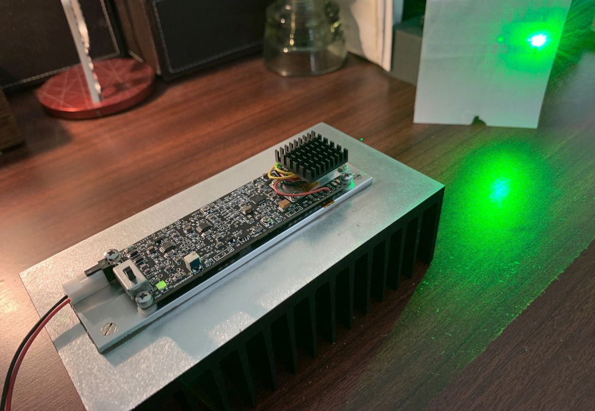 Finned Heatsink on Laser