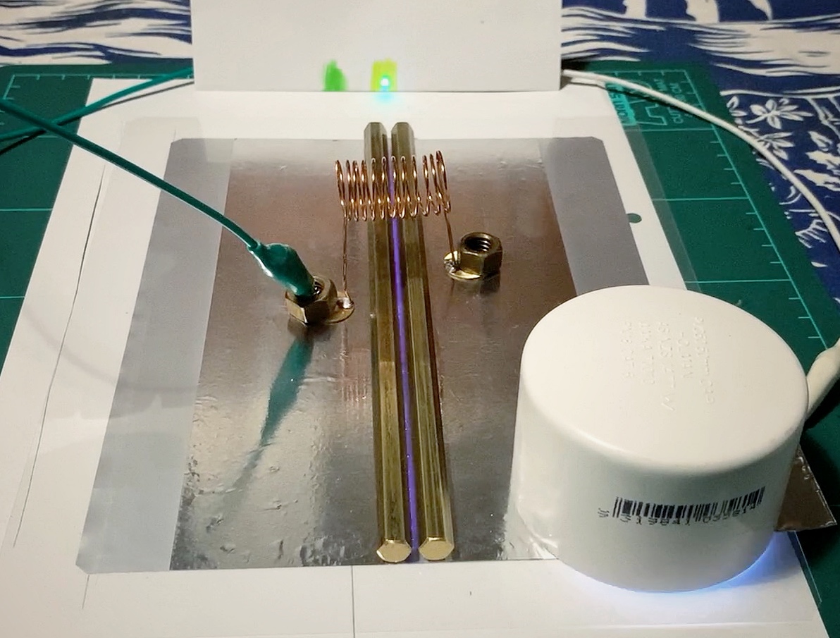 TEA Nitrogen Laser with visible output and uniform glow discharge. 16th April 2021.